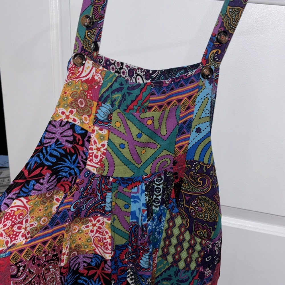 Fun Patchwork Print Jumpsuit